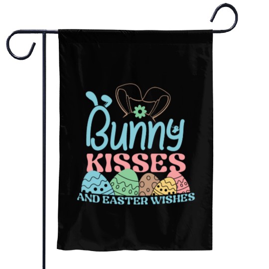 Bunny Kisses and Easter Wishes Garden Flags