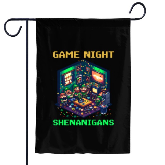 St. Patricks Day Gaming Game Night Shenanigans Garden Flags