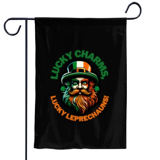 Lucky charms, lucky leprechauns Garden Flags