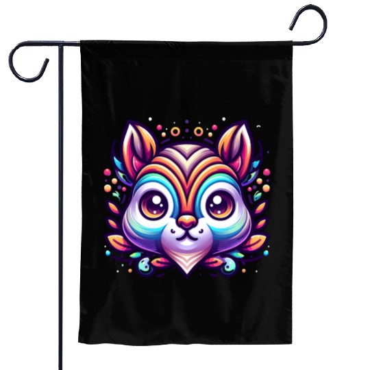 Colorful Squirrel Animal Lover Design Garden Flags