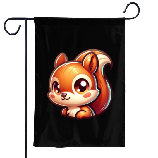 Cute Head Sport Squirrel Animal Lover Design Garden Flags