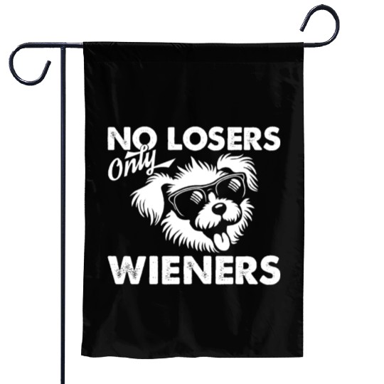 No Losers Only Wieners Dog Garden Flags