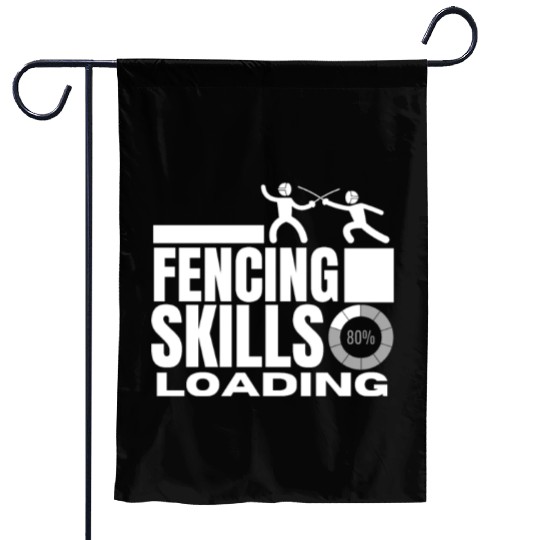 Fencing Skills Loading Funny Fencer Garden Flags
