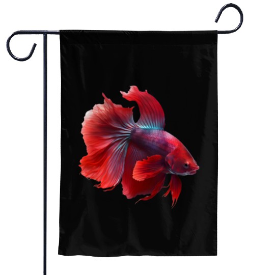Siamese fighting fish red betta fish Garden Flags