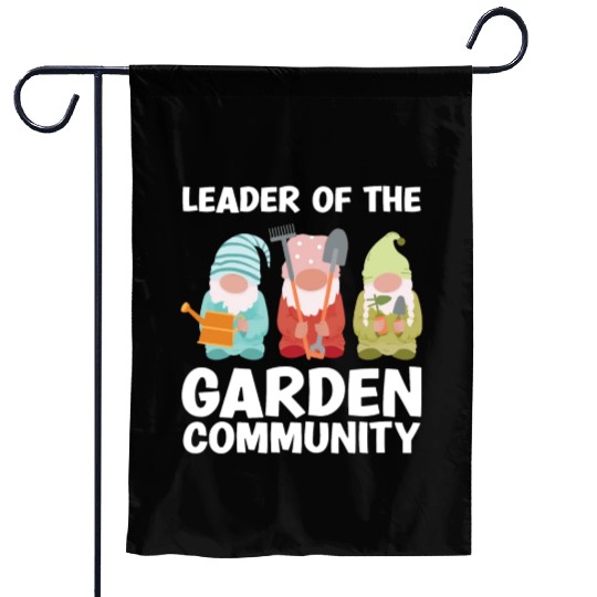 Gnome Leader of the Garden Community Garden Flags