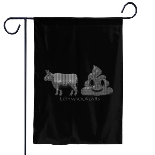 Le Grey on Black II Symbol Ala Bs Garden Flags