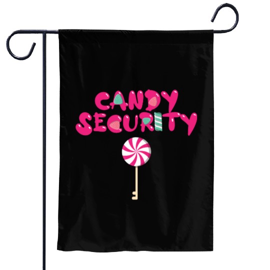 Candy Security Mom Dad Matching Birthday Costume Garden Flags