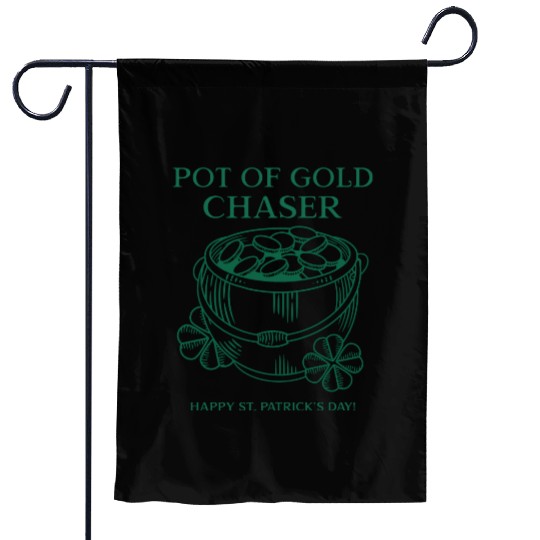 Pot of Gold Chaser Happy St. Patrick's Day! Garden Flags
