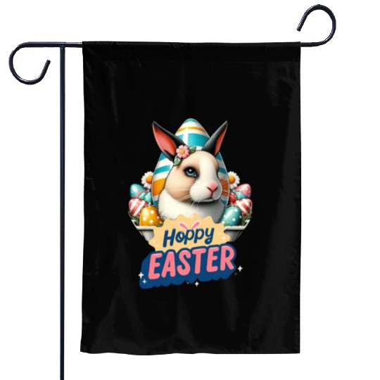 Hoppy Easter Garden Flags