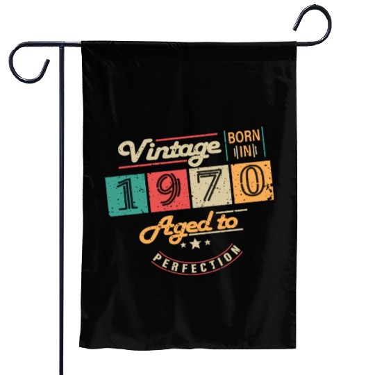 Original 1970's Vintage - 1970's Birthday Gift Garden Flags