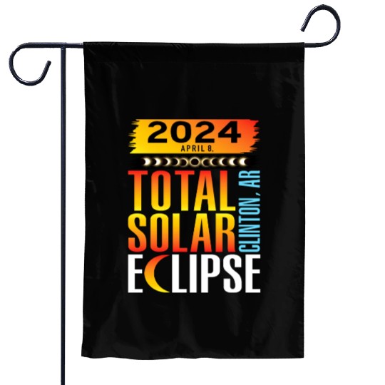 2024 April 8 Total Solar Eclipse Clinton AR Garden Flags