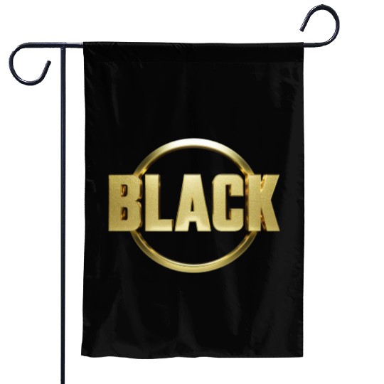Midnight Majesty The Elegance of Black Gold Design Garden Flags