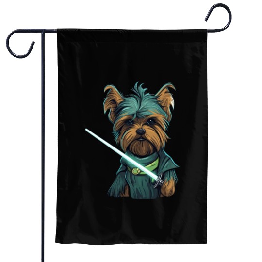 Yorkie with Lightsword Garden Flags