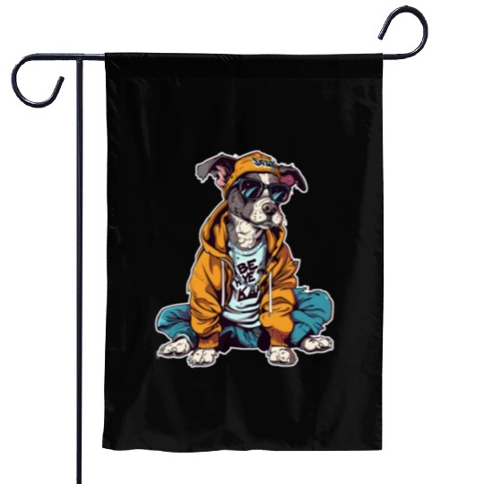 Street-Style Schnauzer Garden Flags