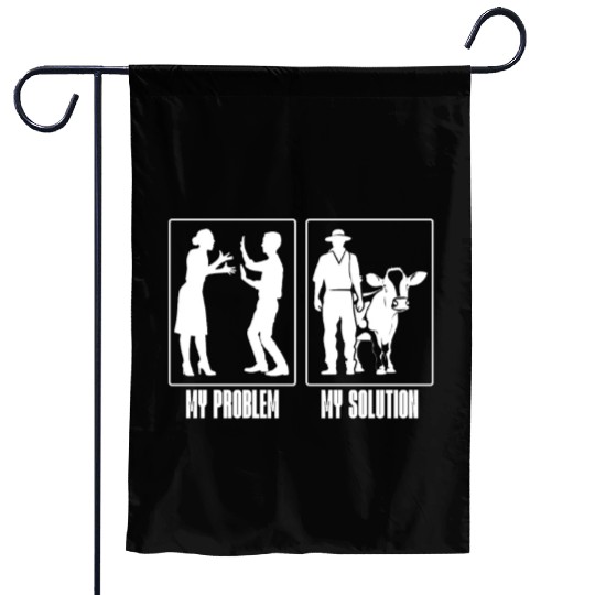 Cattle Farmer My Problem My Pictogram Dad Mom Garden Flags