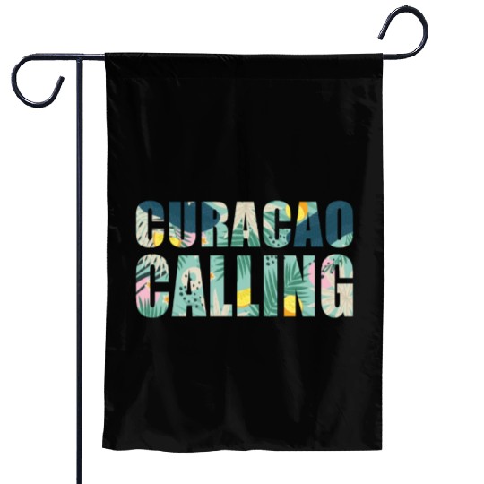 Curacao Calling Tropical Vibes Garden Flags