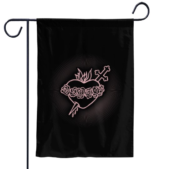 Immaculate Heart Jesus Mary Catholic Design Garden Flags