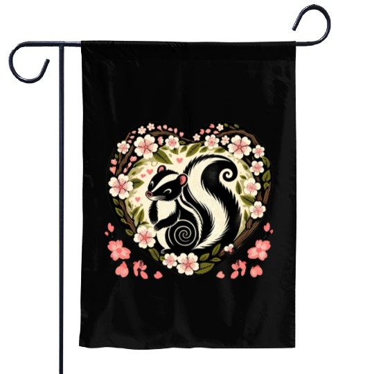 Spring Skunk Garden Flags