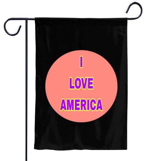 I LOVE AMERICA SUPER QUALITY Garden Flags