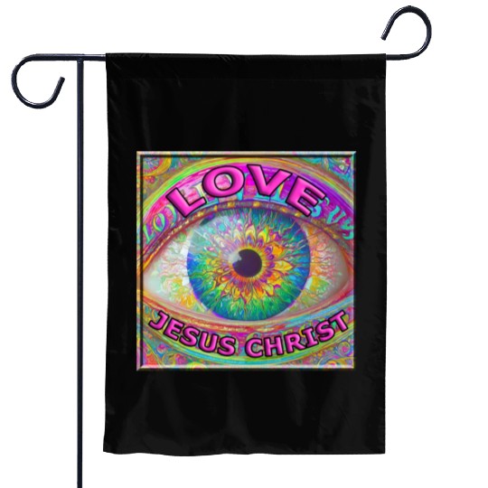 Eye (I) Love JESUS CHRIST Garden Flags