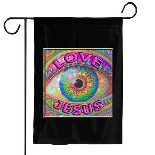 Eye (I) Love Jesus Garden Flags