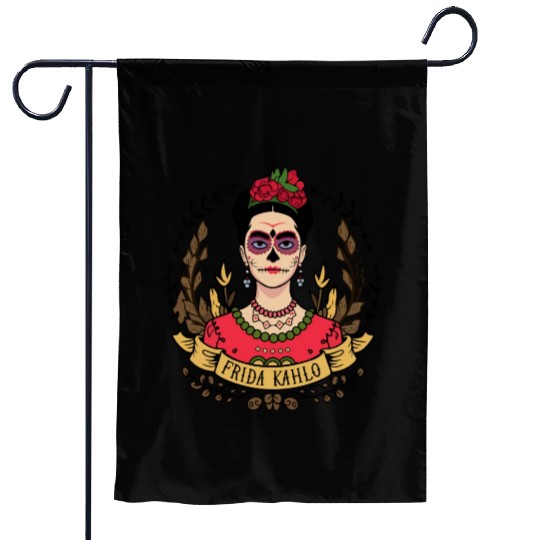 Frida Kahlo Day of the Dead Garden Flags