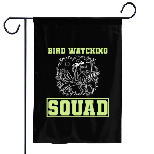 Funny Bird Watcher Ornithologist Garden Flags