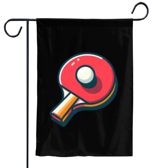 Ping Pong Paddle and Ball Garden Flags