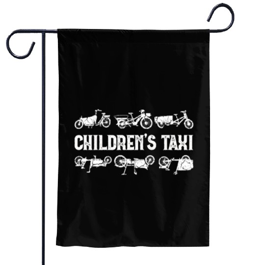 Childrens Taxi Cargo Bicycle Cargobike Garden Flags