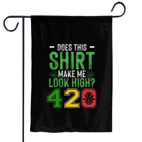Uproarious 420 Good Herb Weed Marijuana Design Garden Flags