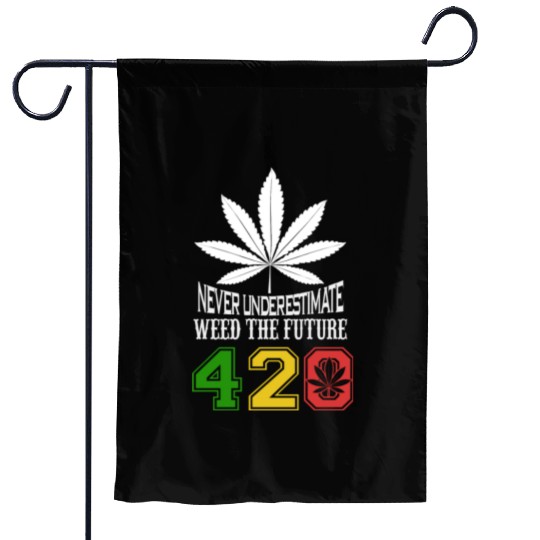 Chuckling 420 Future of Herb Weed Marijuana Design Garden Flags
