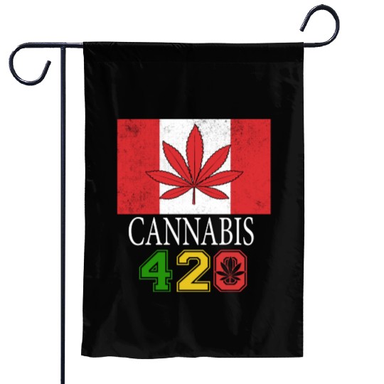 Comical 420 Celebrate Herb Weed Marijuana Design Garden Flags