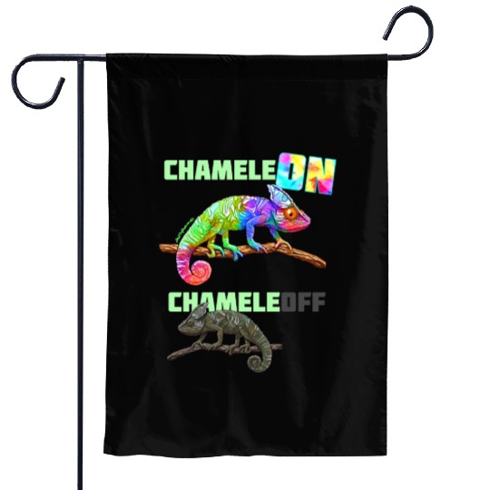 ChameleON ChameleOFF | Social Chameleon Garden Flags