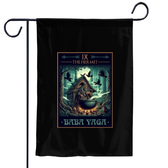 Baba Yaga The Hermit Tarot Card Pagan Witch Garden Flags