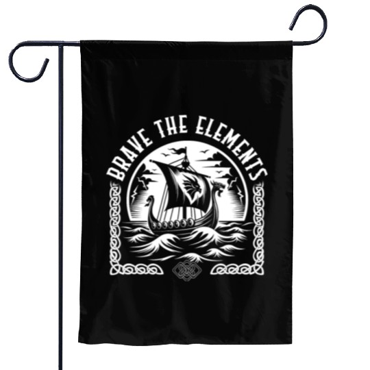 Viking Garden Flags, Brave The Elements Dragon Ship