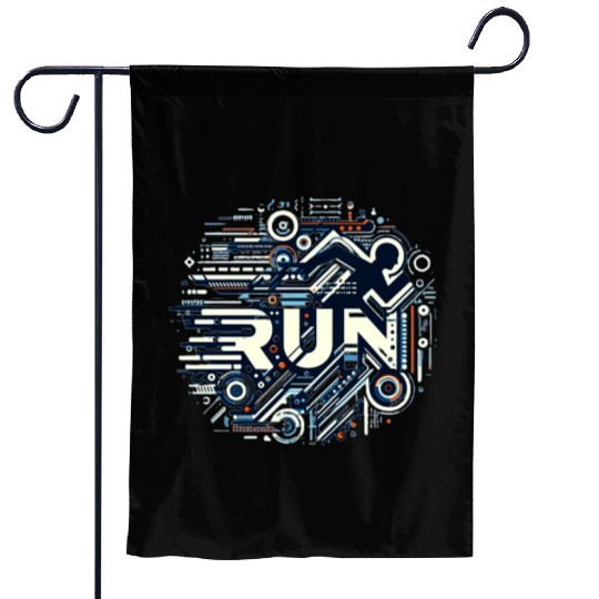 running Garden Flags