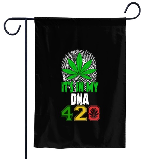 Slapstick 420 Herb In My DNA Weed Marijuana Design Garden Flags