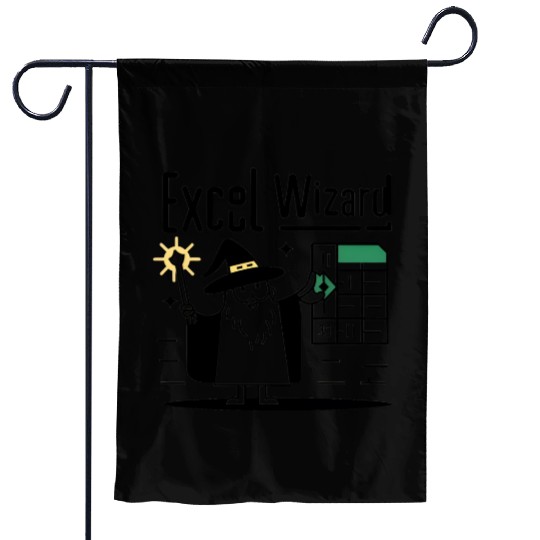 excel wizard funny accountant bookkeepers gift Garden Flags