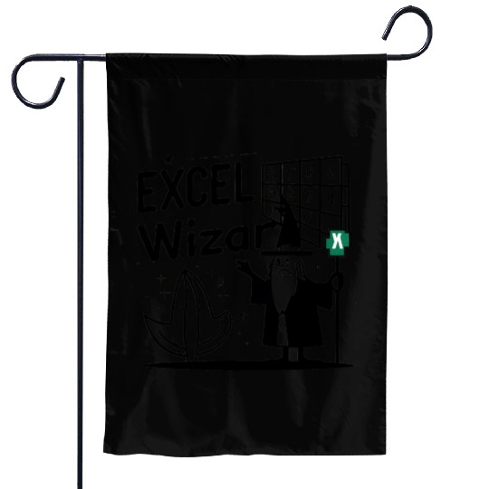 excel wizad funny accountant, bookkeeper and audit Garden Flags