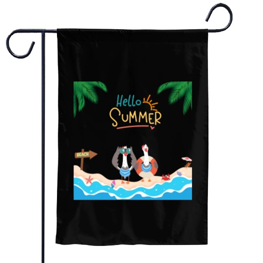 beach lobster Garden Flags