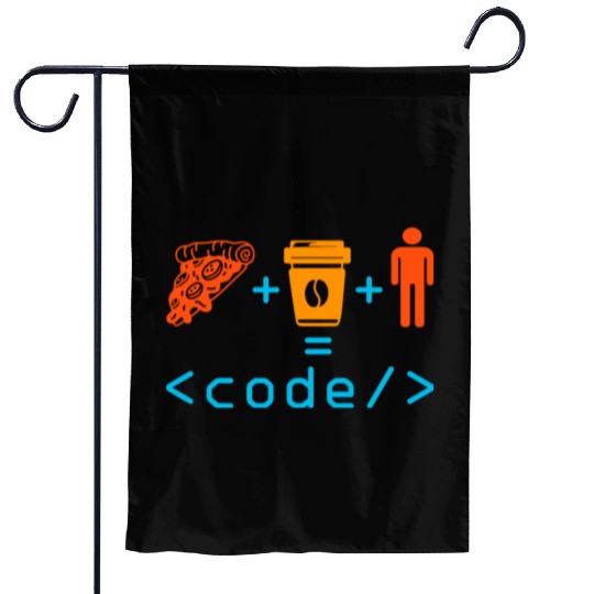 Programmer Coder Computer Nerd Geek Coding Funny Garden Flags
