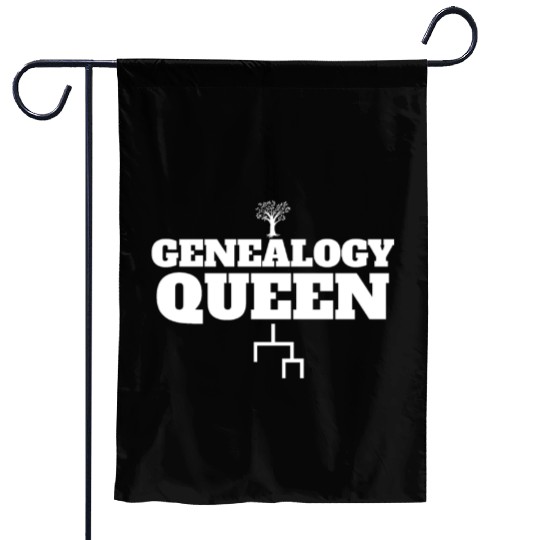 Genealogy Queen Family Lineage Women's Genealogist Garden Flags