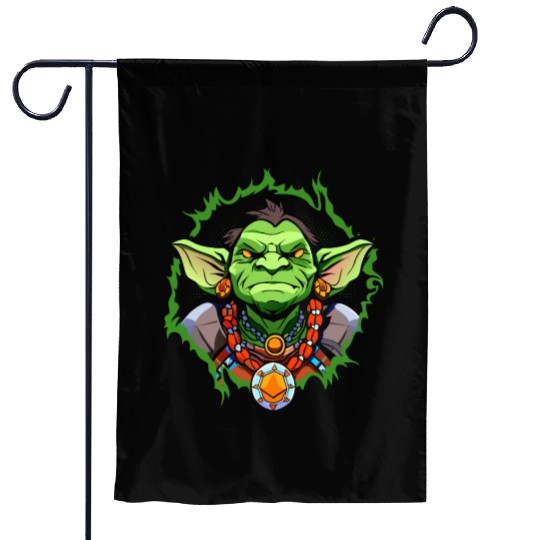 Green Goblin Garden Flags