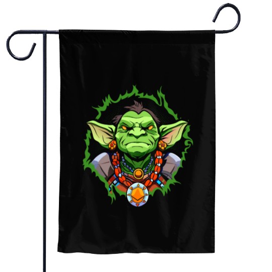 Green Goblin Garden Flags