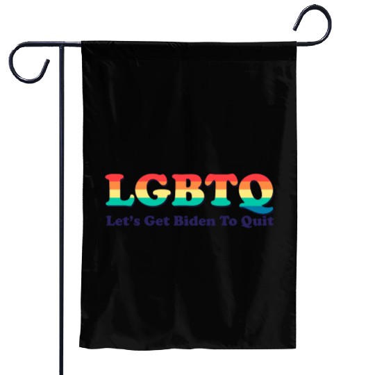Funny LGBTQ Anti Biden - Let's Get Biden To Quite Garden Flags