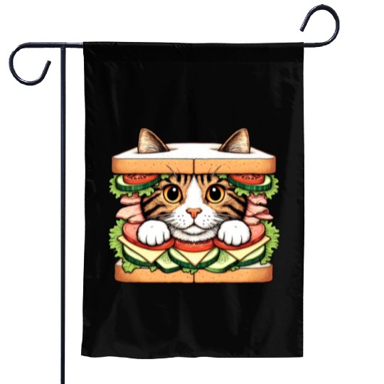 Sandwich Kitty Garden Flags