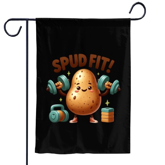 Spud Fit: Lifting Potato Gym Garden Flags