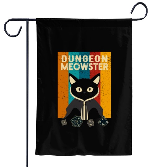 Dungeon Meowster Garden Flags