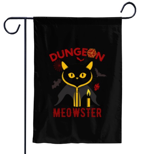 Dungeon Meowster Garden Flags