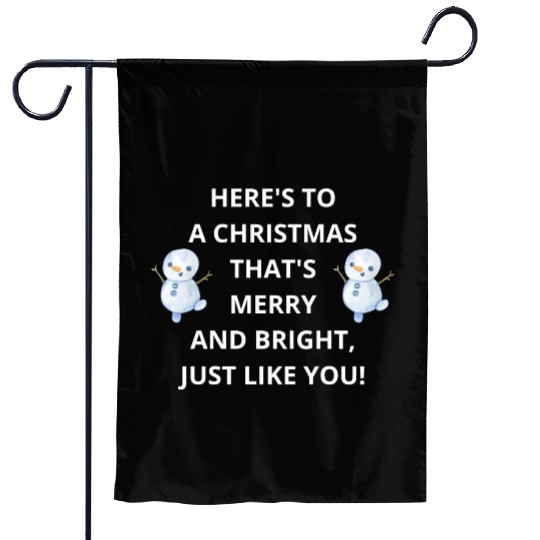 Merry and Bright Christmas Wishes, Just Like You! Garden Flags